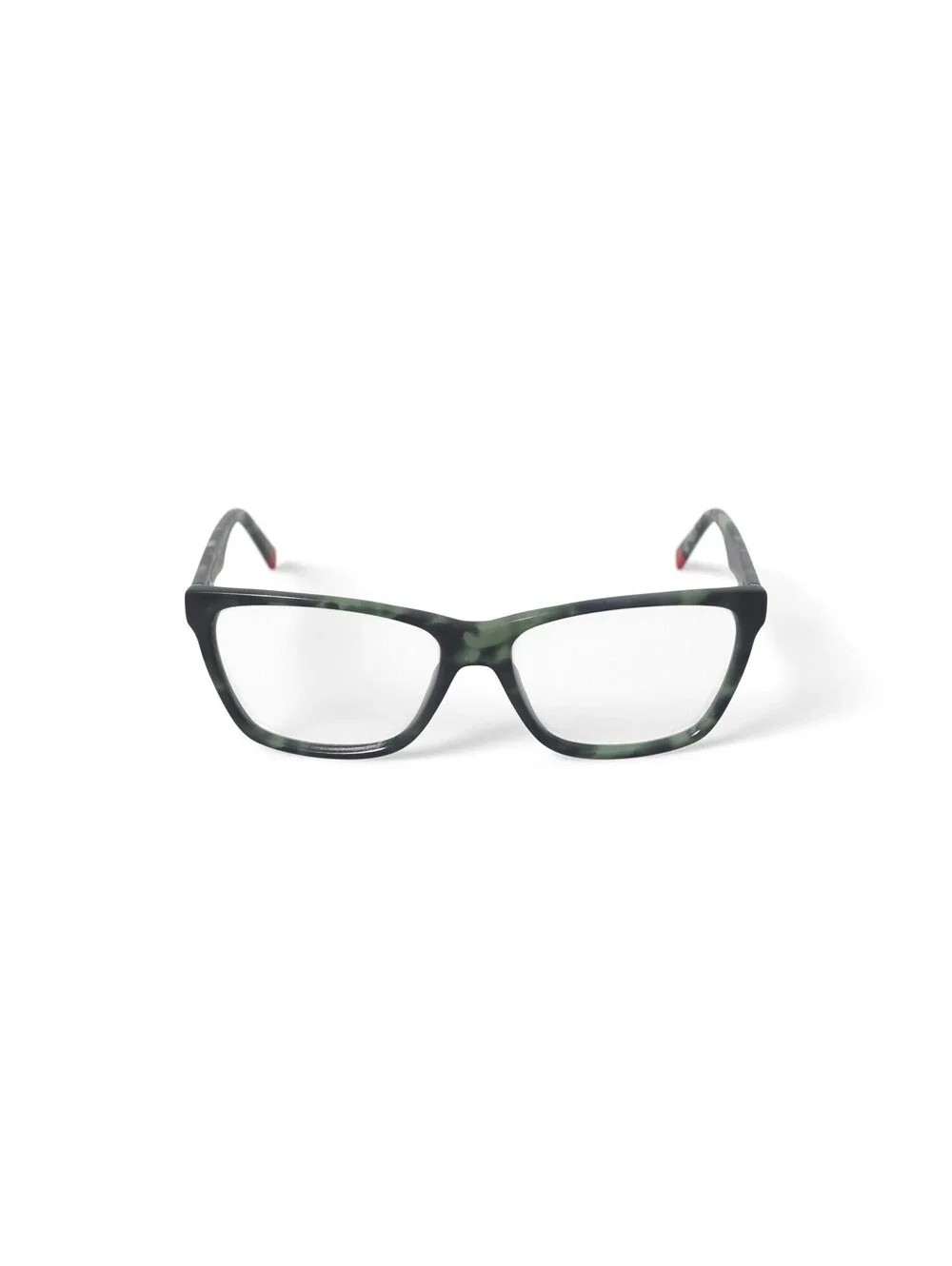 Christian Siriano Women's Jenna Square Prescription Eyeglasses, Green Tortoise